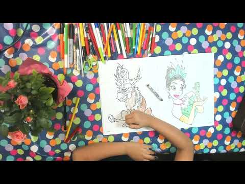 Mom n Me Art Factory | Coloring Olaf &amp; Reindeer